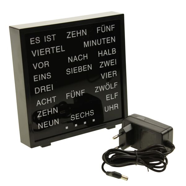 United Entertainment LED-Wortuhr Deutsch 16,5x17 cm