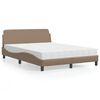 vidaXL Bett mit Matratze "Dover" Cappuccino-Braun 120x200 cm Kunstleder