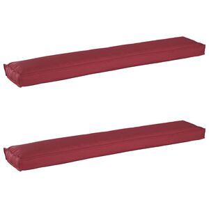 vidaXL Palettenkissenset 2 pcs Weinrot 200 x 40 x 8 cm Oxford-Gewebe