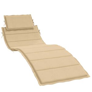 vidaXL Sonnenliegen-Auflage Melange Beige 186x58x4 cm Stoff