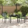 vidaXL Garten Essgruppe 3 pcs Anthrazit Pulverbeschichteter Stahl