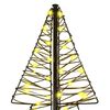 vidaXL Weihnachtsbaum mit 240 LEDs Warmes Wei&szlig; 180 cm Rattan