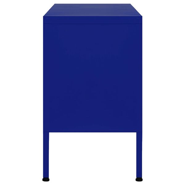 vidaXL TV-Schrank Marineblau 105x35x50 cm Stahl