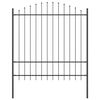 vidaXL Gartenzaun 8 pcs Grau 170 x 215 cm Pulverbeschichteter Stahl