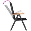 vidaXL Gartenst&uuml;hle Klappbar 4 Stk. Aluminium und Textilene Schwarz