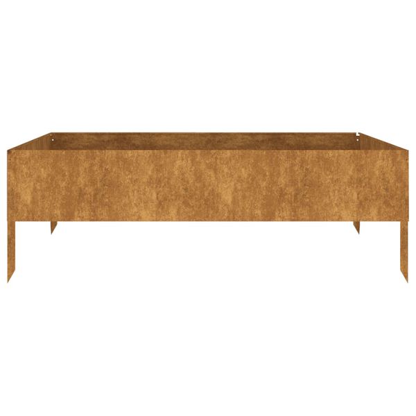 vidaXL Hochbeet 100x100x33,5 cm Cortenstahl