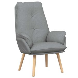 vidaXL Sessel Hellgrau 69 x 74 x 93 cm Stoff und Sperrholz