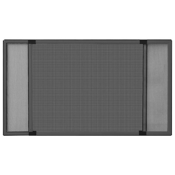 vidaXL Ausziehbarer Insektenschutz f&uuml;r Fenster Anthrazit (75-143)x50cm
