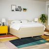 vidaXL Boxspringbett mit Matratze Creme 180x200 cm Stoff
