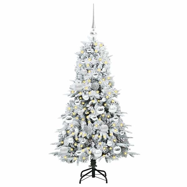 vidaXL K&uuml;nstlicher klappbarer Weihnachtsbaum Wei&szlig; 120 cm PE und PVC