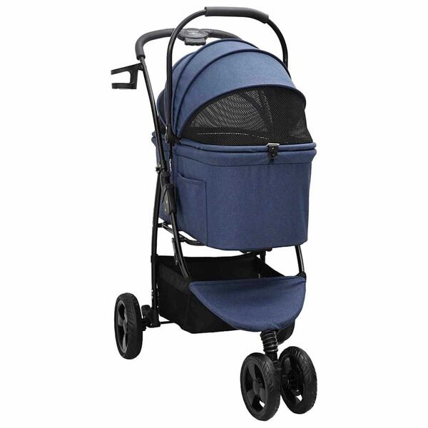 vidaXL Faltbarer Haustierwagen Blau 78 x 54 x 101 cm 600D Oxford Stoff