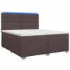 vidaXL Boxspringbett mit Matratze Dunkelbraun 140 x 200 cm Stoff