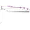 vidaXL Markise Automatisch Einziehbar 400x350 cm Gelb und Weiß