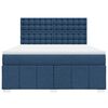 vidaXL Boxspringbett mit Matratze Blau 180x200 cm Stoff