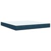 vidaXL Boxspringbett mit Matratze Blau 180x200 cm Samt