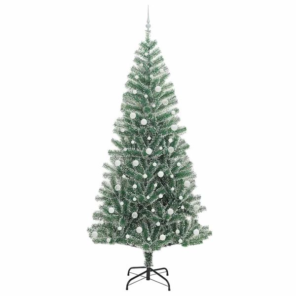 vidaXL K&uuml;nstlicher Weihnachtsbaum beschneit mit LED Licht 240 cm
