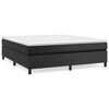 vidaXL Boxspringbett mit Matratze Schwarz 160x200 cm Kunstleder