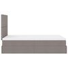 vidaXL Ottoman-Bett mit Matratze Taupe 120x200 cm Stoff