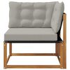 vidaXL Outdoor Ecksofa Massivholz Akazie Natur