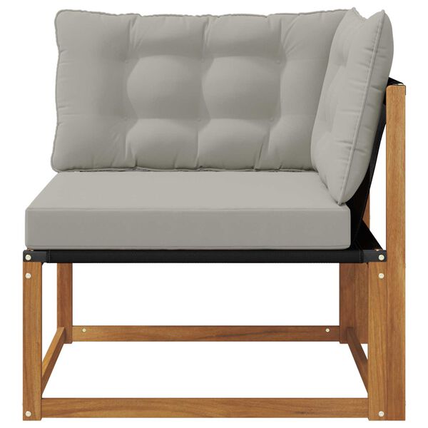 vidaXL Outdoor Ecksofa Massivholz Akazie Natur