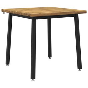 vidaXL 60 x 55 x 75 cm Massivholz Akazie Wei&szlig; und Schwarz Rechtwinklig