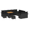 vidaXL Gartensofa-set 13 stk. Schwarz Poly-Rattan