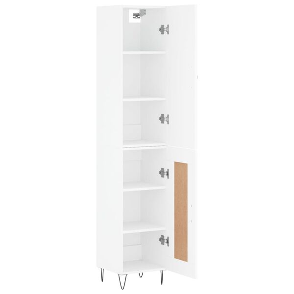 vidaXL Highboard Wei&szlig; 34,5x34x180 cm Holzwerkstoff
