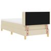 vidaXL Boxspringbett mit Matratze Creme 190 x 90 cm Polyester