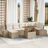 vidaXL Garten-Sofa-Set mit Kissen 8 pcs Beige und Creme