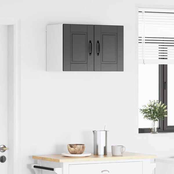 vidaXL K&uuml;chenschrank 2 pcs Schwarz 30 x 31 x 40 cm Holzwerkstoff