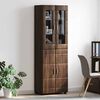 vidaXL Highboard mit Regal FLORIN Braun Eichen-Optik 60 x 35 x 182 cm