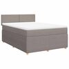 vidaXL Boxspringbett mit Matratze Taupe 140x190 cm Stoff