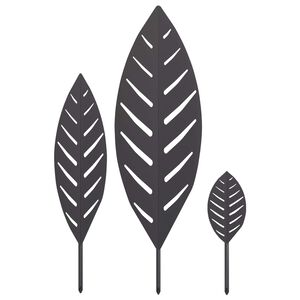 vidaXL Gartenstecker 3 Stk. 116,5 x 35 x 3 cm Schwarz Stahl
