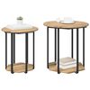 vidaXL Beistelltisch-Set mit Regal 2 pcs Braun