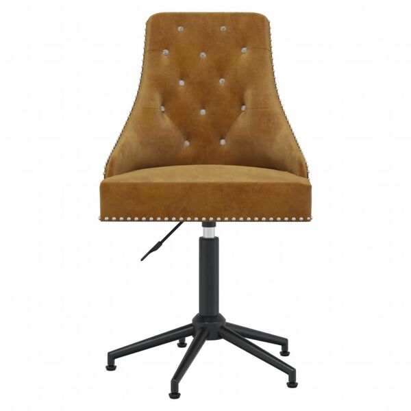 vidaXL B&uuml;rostuhl Drehbar Braun Samt