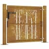 vidaXL Gartentor 100x75 cm Cortenstahl Bambus-Design