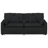 vidaXL Modulares Sofa mit Kissen Schwarz