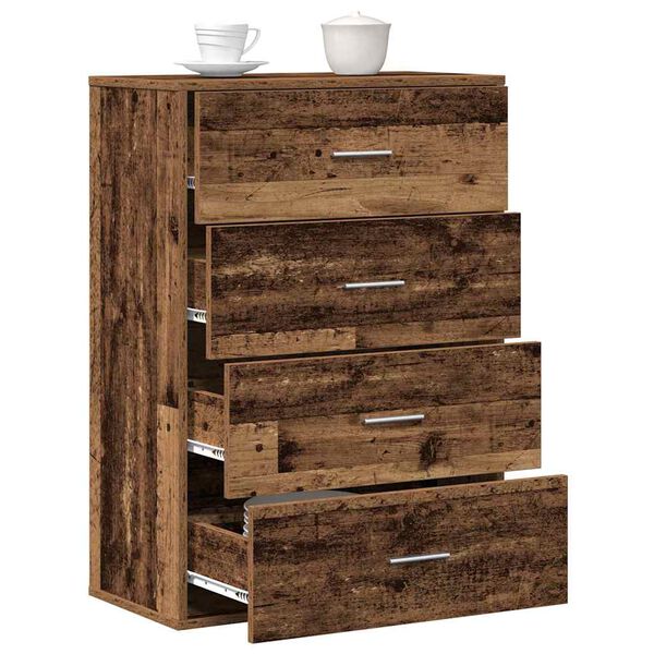 vidaXL Sideboard mit Schubladen Altholz 60 x 31 x 84 cm Holzwerkstoff