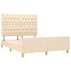 vidaXL Bettgestell ohne Matratze Creme 140x190 cm Stoff