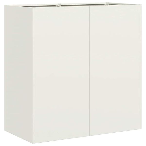 vidaXL Pflanzk&uuml;bel Wei&szlig; 80x40x80 cm Kaltgewalzter Stahl