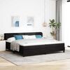 vidaXL Boxspringbett mit Matratze Schwarz 200 x 200 cm Samt