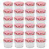 vidaXL Marmeladengl&auml;ser mit Wei&szlig;en/Roten Deckeln 24 Stk. 110 ml