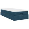 vidaXL Ottoman-Bett mit Matratze Dunkelblau 90x190 cm Samt
