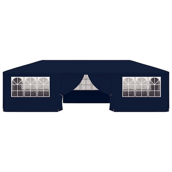vidaXL Profi-Partyzelt mit Seitenwänden 4×9 m Blau 90 g/m²