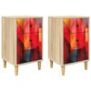 vidaXL Nachttisch HEESCH 2 stk. Sonoma-Eiche 36 x 33 x 60 cm
