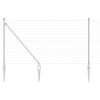 vidaXL Zaun mit Pfosten Silber 1,4 x 10 m Stahl