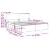 vidaXL Bettrahmen mit Kopfteil Sonoma 180 x 200 cm Holzwerkstoff