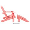 vidaXL Adirondack-Gartenbank 2-Sitzer mit Fußteil Tannenholz Rosa