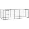 vidaXL Outdoor-Hundezwinger mit &Uuml;berdachung Stahl 12,1 m&sup2;