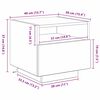 vidaXL Nachttisch mit Schubladen Altholz 40 x 39 x 37 cm Holzwerkstoff